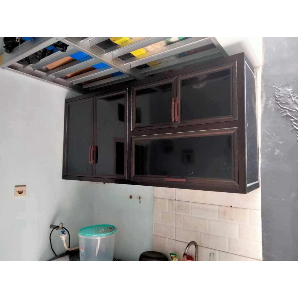 KITCHEN SET ALUMUNIUM COKLAT CUSTOM