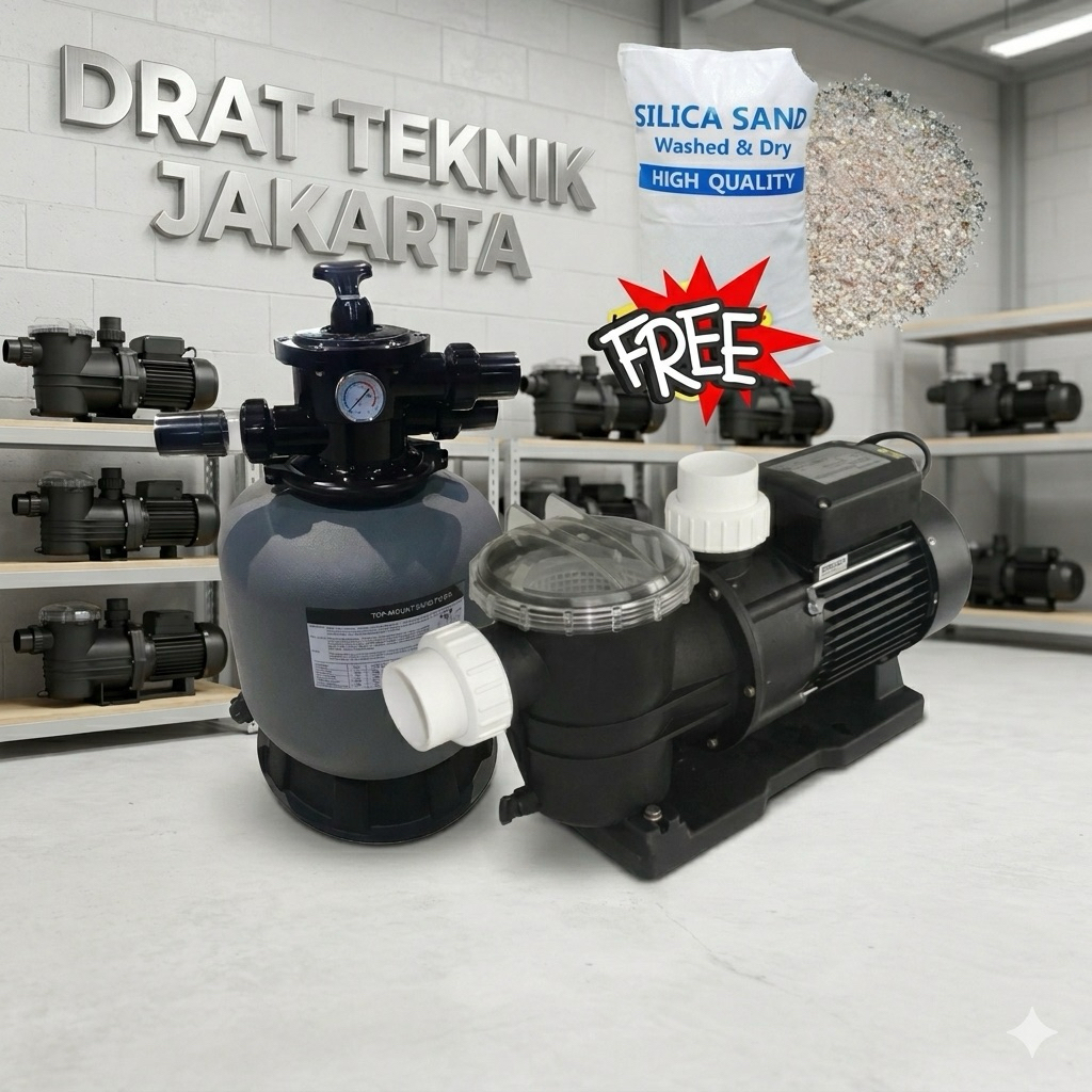 Paket Pompa 1/2hp Kolam Renang Venezia Stp50 dan Filter Kolam 16 inchi