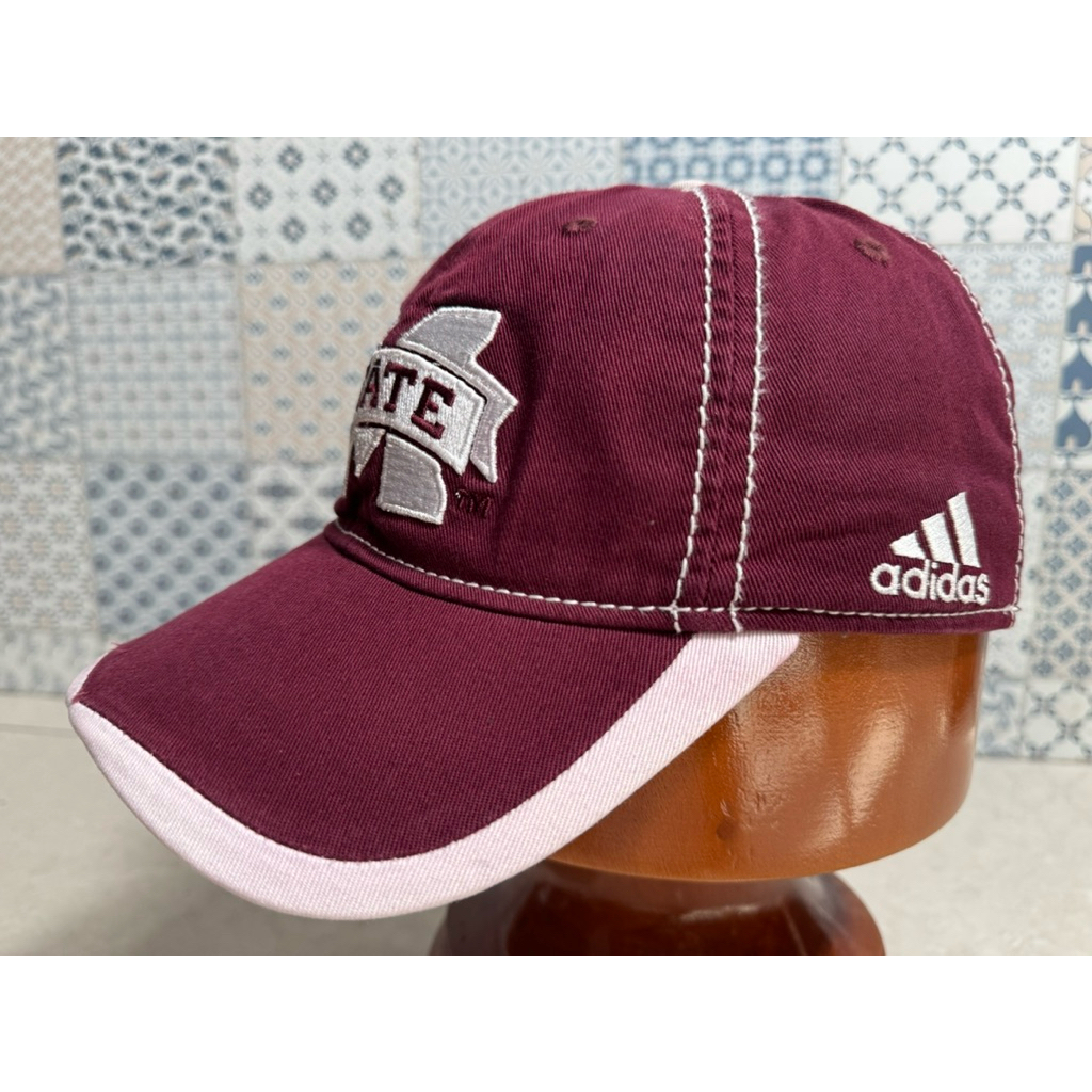 Topi Second Brand Branded Mississippi State Bulldogs By Fitted ADIDAS Original Full Tag