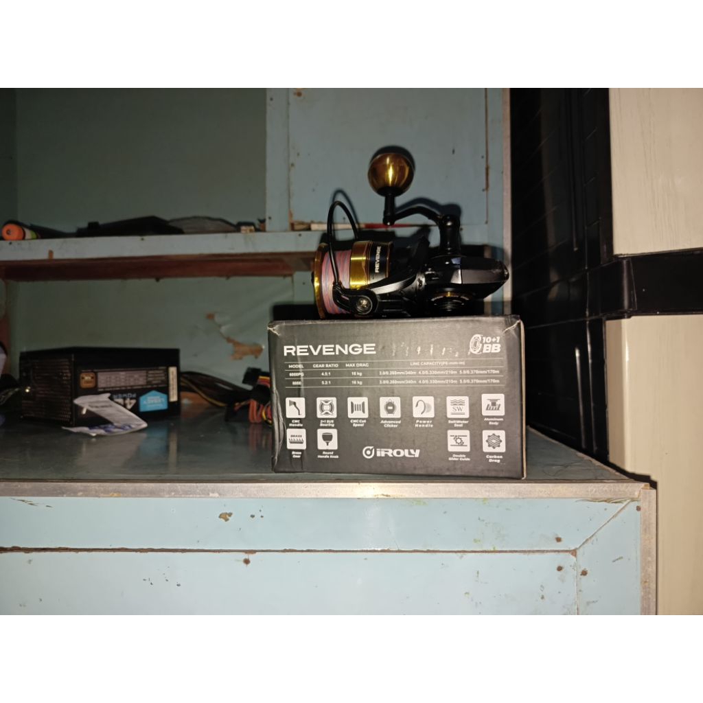 REEL BEKAS Iroly Revenge 6000pg SW + PE 3 RELIX NUSANTARA JABRIK HS 200M