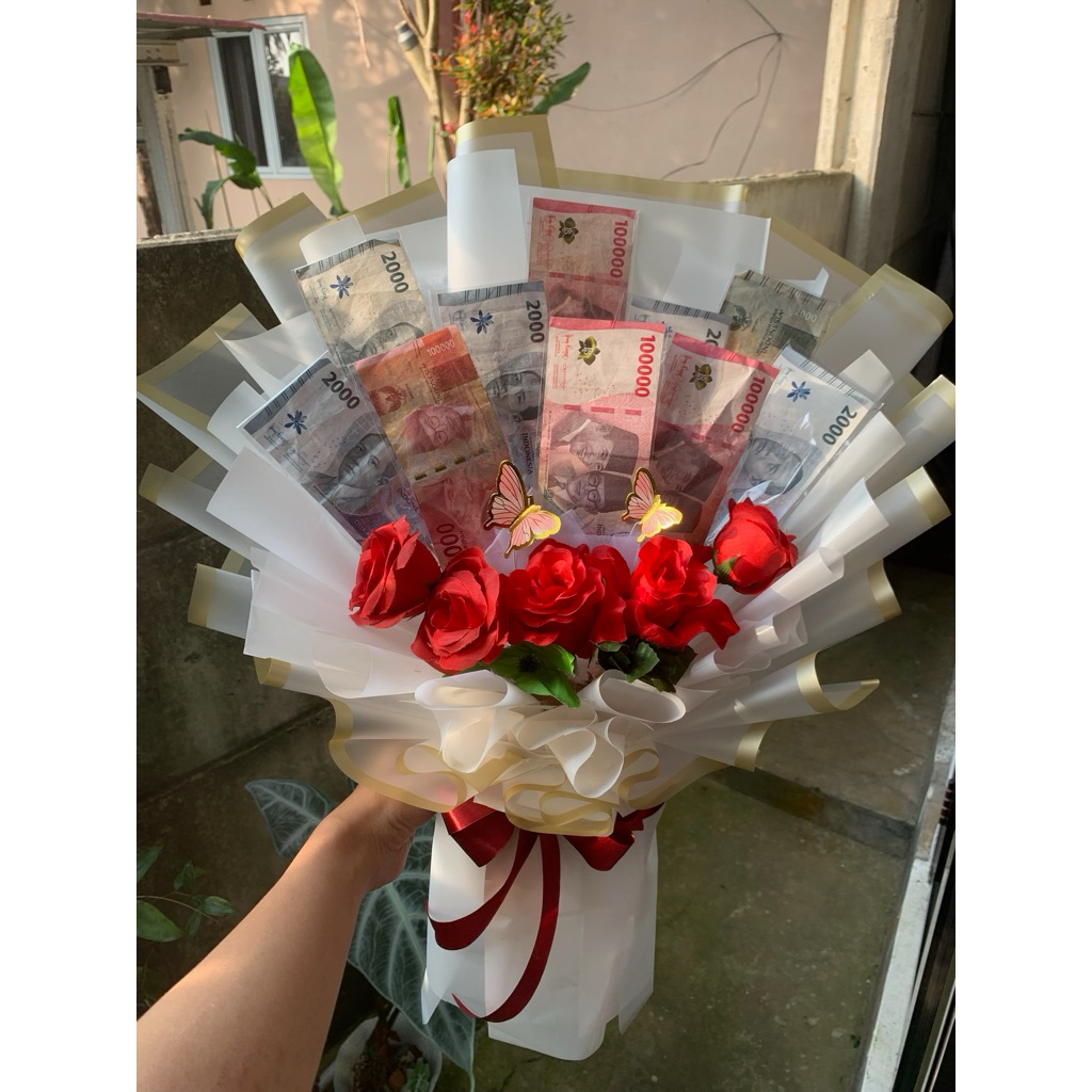 Money Bouquet Murah Aesthetic | Buket Uang Wisuda Simple & Cantik | 511blooms