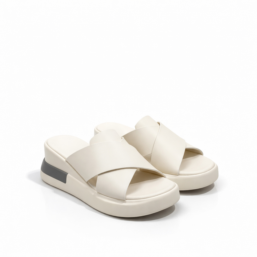 Sandal Wedges Wanita Fashion Viral Kekinian 2026 - Ukuran 37-42, Tinggi Hak 5 Cm - Sendal, Cewek