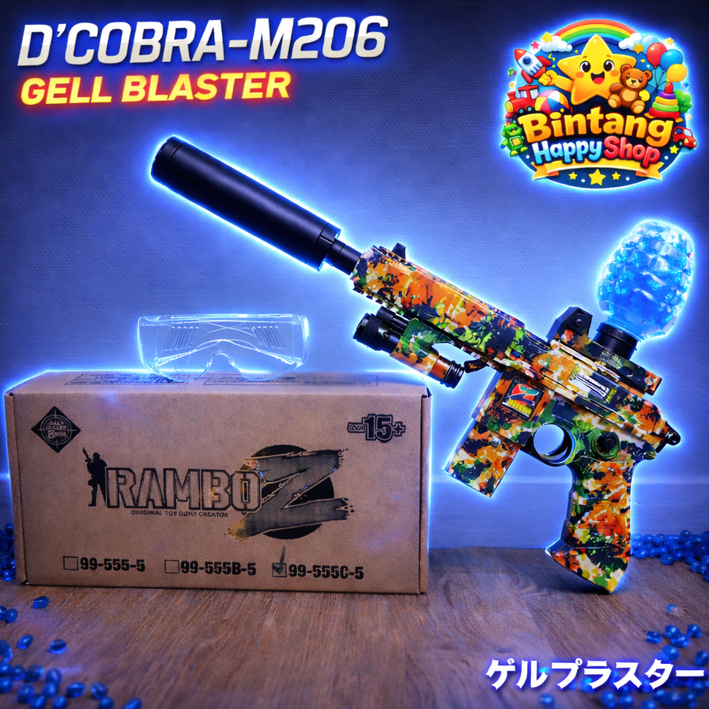 Mainan Anak Gell gun model Dcobra-M209 electric 7.4 volt