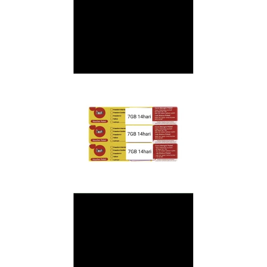 voucher Indosat freedom internet 7GB 14hari