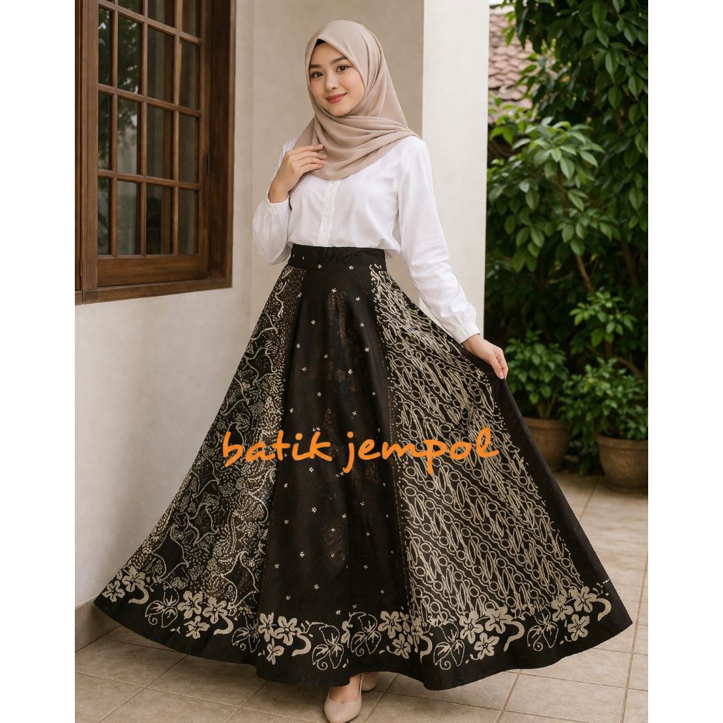 Rok lilit batik sogan panjang