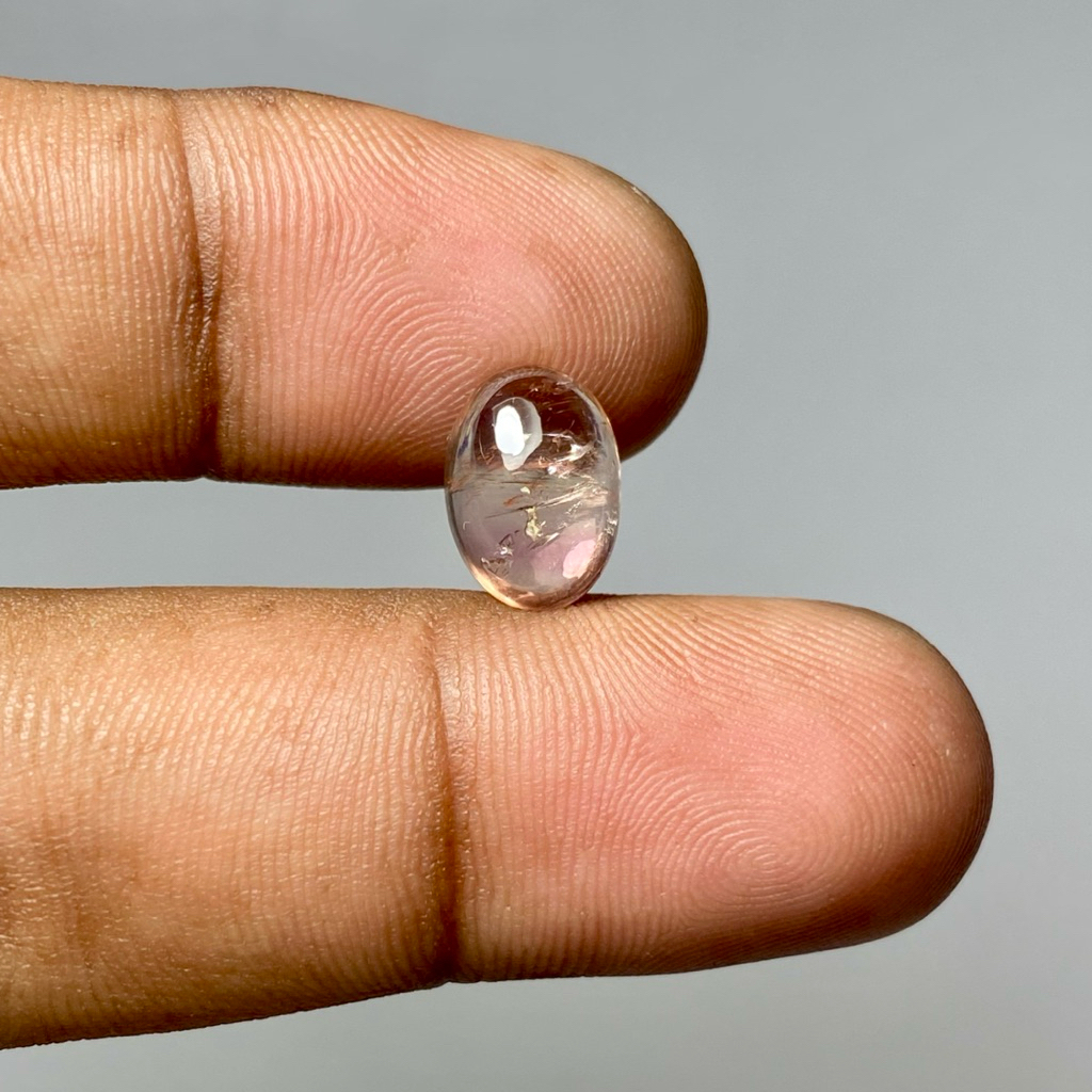 Natural Pink Tourmaline Batu Pink Turmaline Cabochon Batu Tourmaline Dim 11.5x8x4