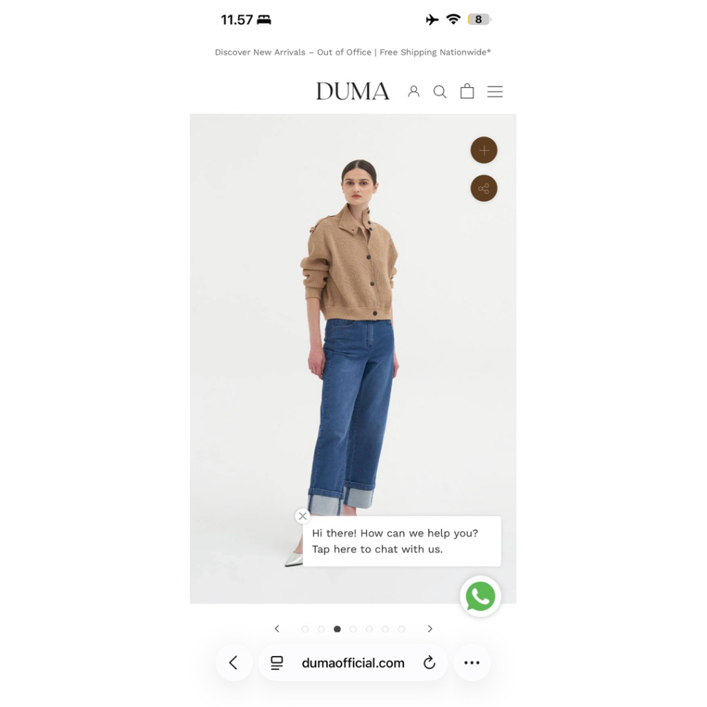 duma rhodd jacket brown BNWT