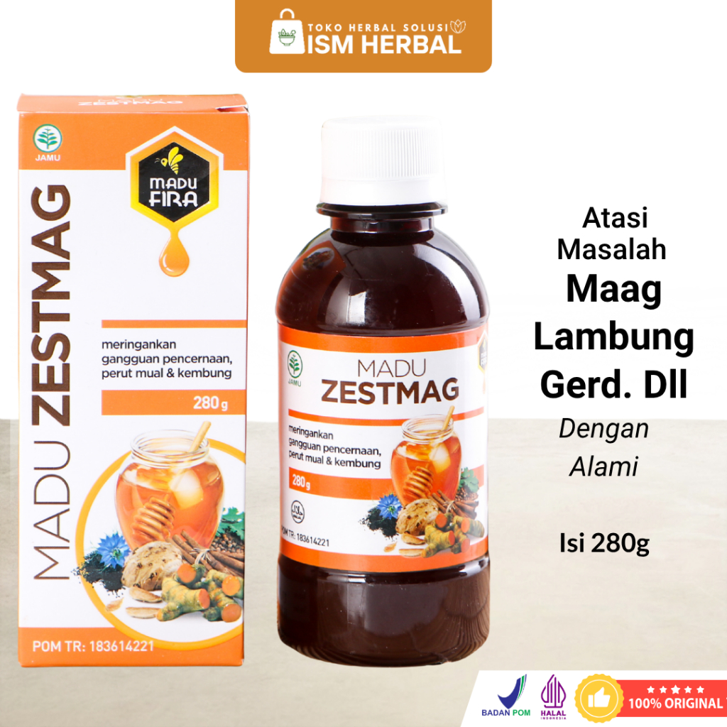 Zestmag Madu Lambung Herbal Atasi Maag Kronis Perih & Mual 280gr Makassar