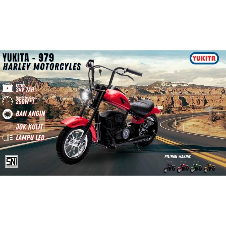 Mainan Anak Motor AKI MOTOR Yukita 979 Harley Motorcycles