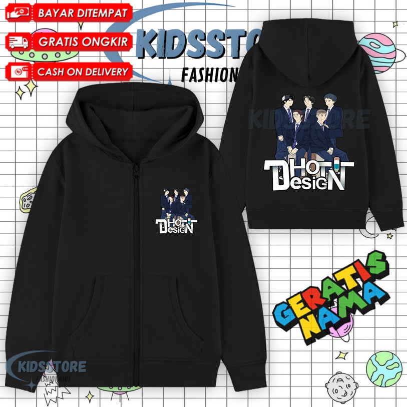 ( BISA COD ) HOODIE ZIPPER ANAK DHOT DESIGN GANG 4G / JAKET RESELETING DHOT DESIGN FREE NAMA FASHION