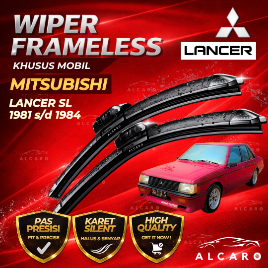 Alcaro Wiper Frameless LANCER SL 1981 s/d 1984 Original Premium - Sapu Kaca LANCER SL - Wiper LANCER
