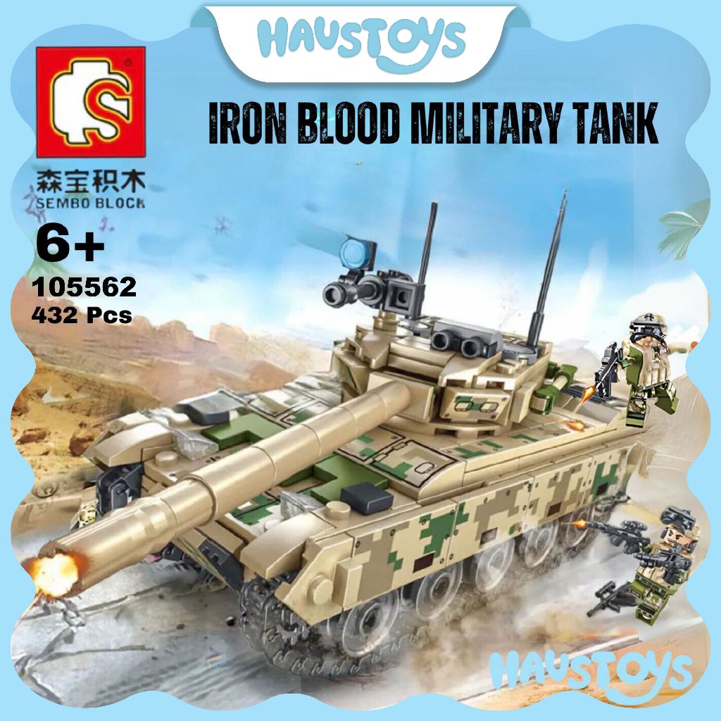 Sembo Block Brick Original Military Iron Tank