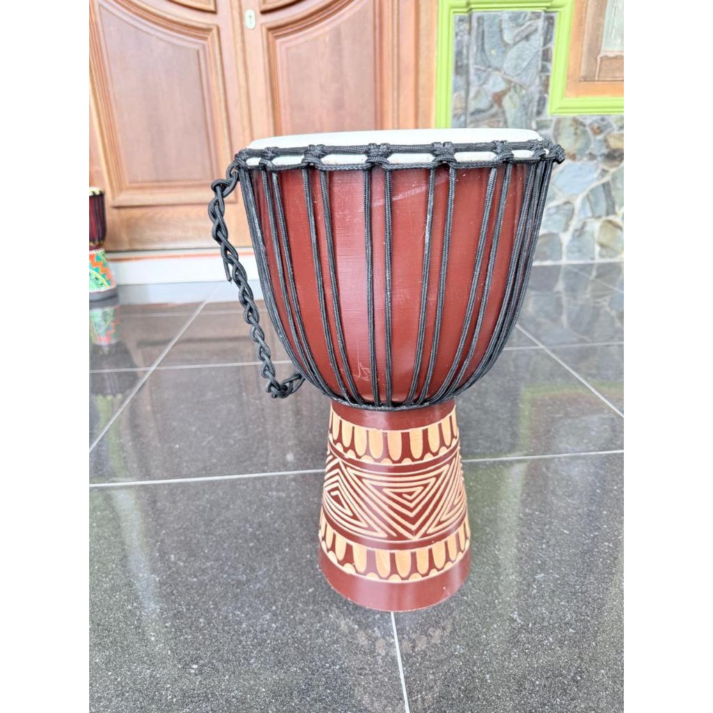 Kendang Jimbe Ukuran 50 cm Motif Carving Ukir Diameter 24-25 cm Alat Musik Perkusi