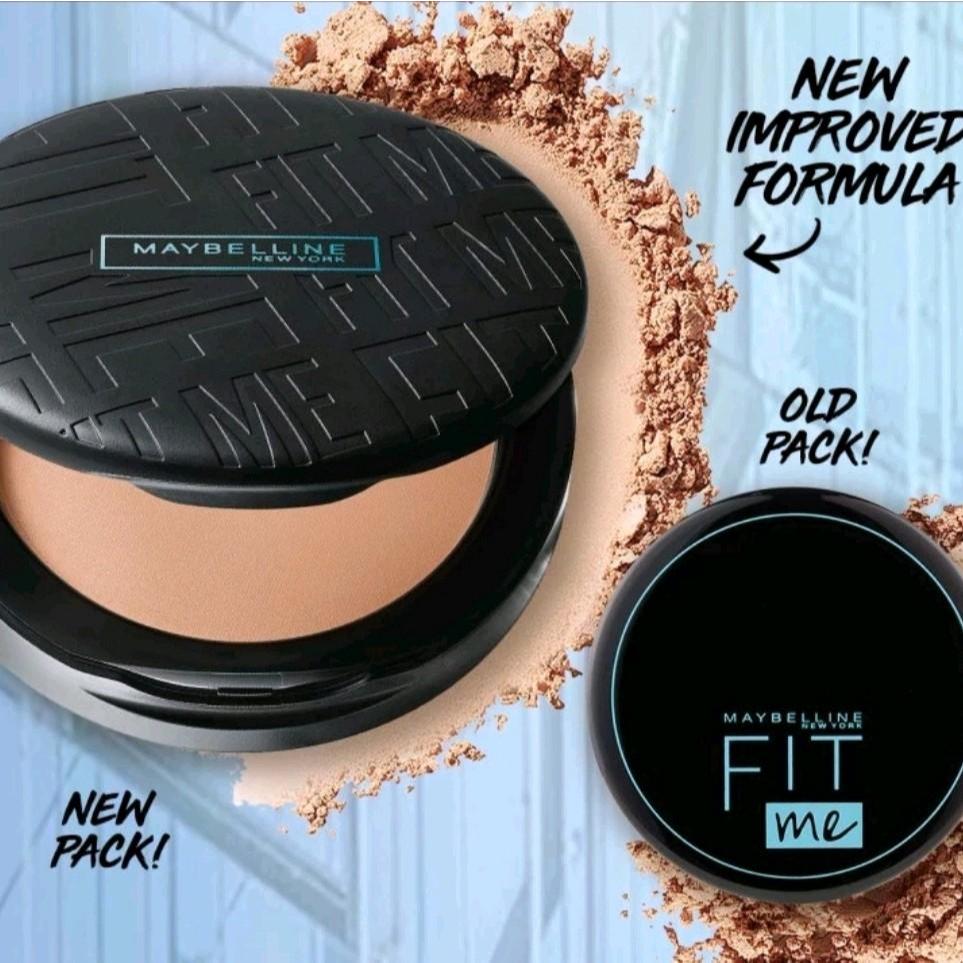 Maybelline Fit Me Matte + Poreless 16-Hour Oil Control Compact Powder Make Up (Bedak Padat tahan 16 