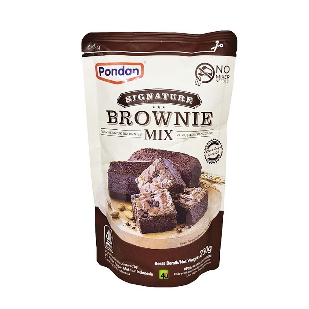 Pondan signature brownie mix 230g - pondan premiks brownies panggang - pondan brownies mix