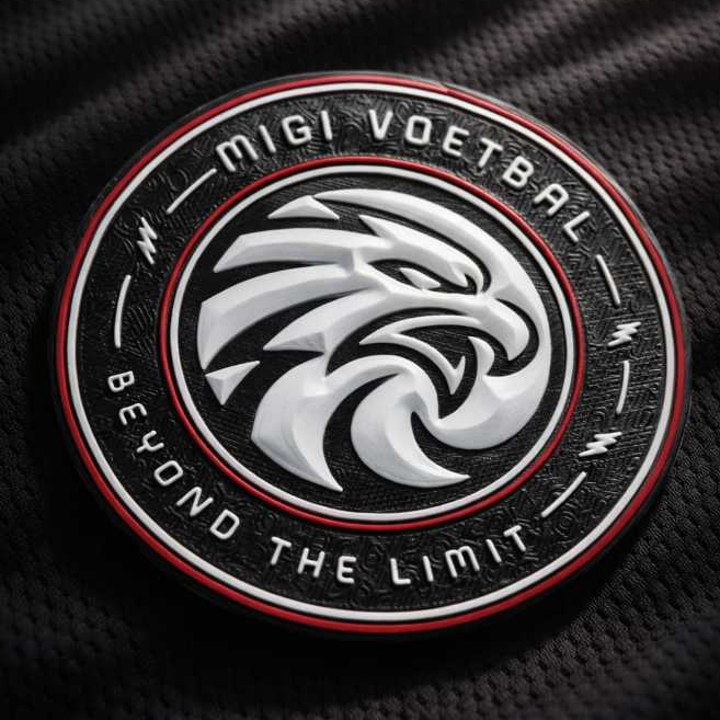 Label Patch Jersey Custom 3D Rubber TPU Hotmelt Velcro Ukuran Standar 7cm