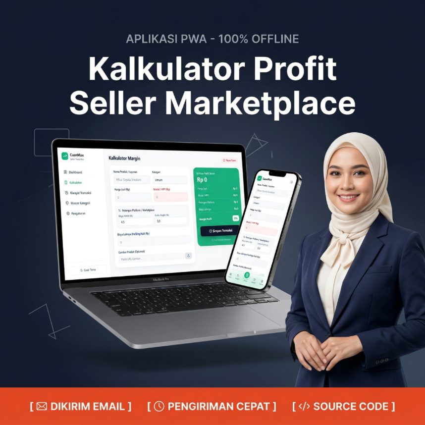 Source Code Aplikasi Kalkulator Profit Bisnis Toko Online Web App PWA Offline HTML