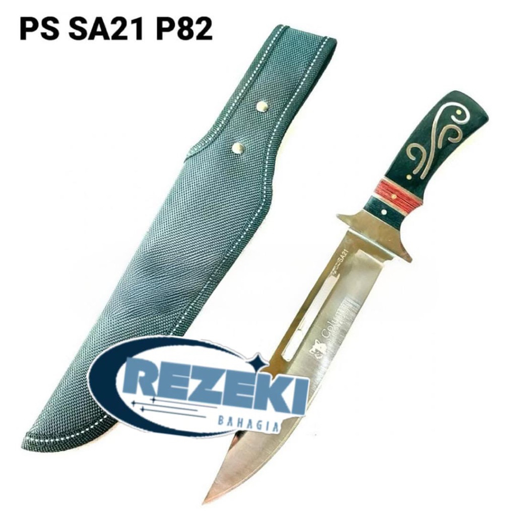 PISAU COLOMBIA SA21 HUNTING KNIFE SURVIVAL KIT PISAU DAPUR KEMAH