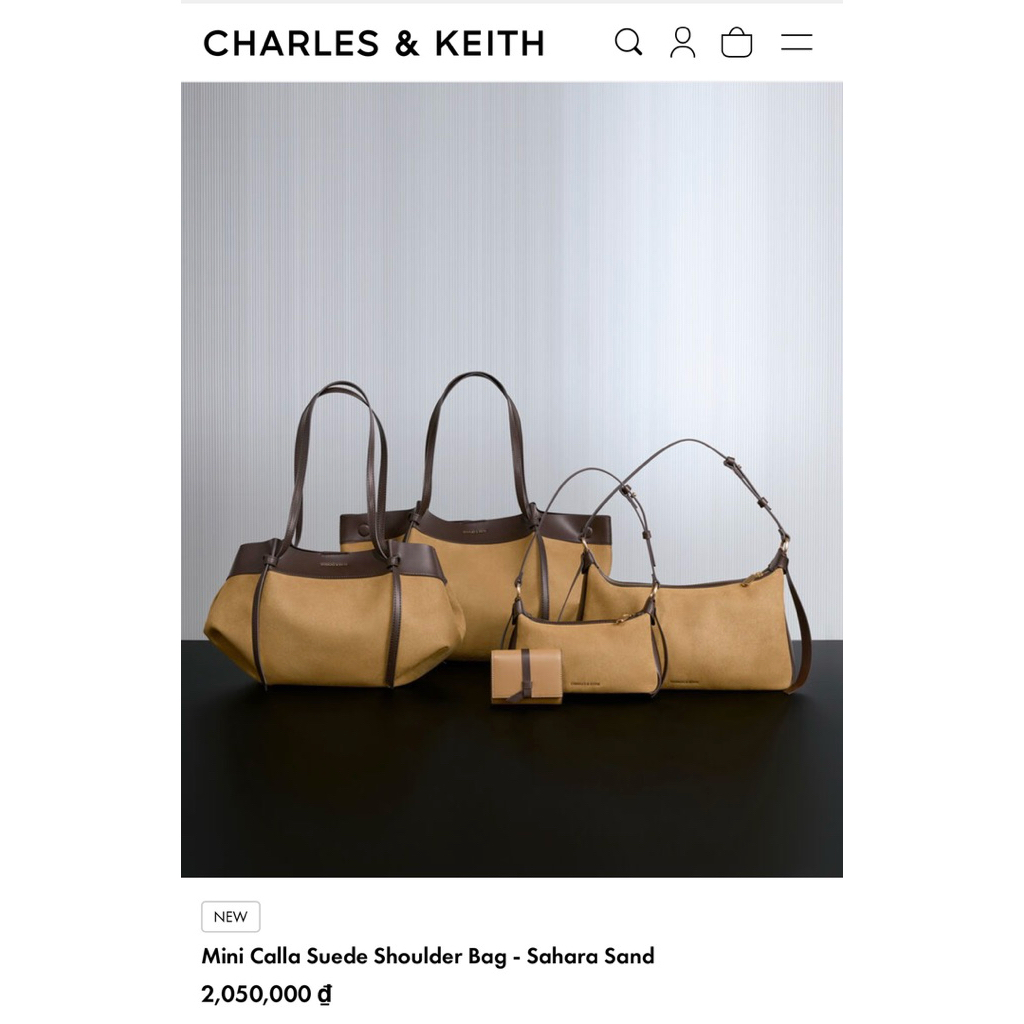 (FUJIDINAR) CHARLES&KEITH CALLA SHOULDER BAG ORIGINAL TAS WANITA BRANDED