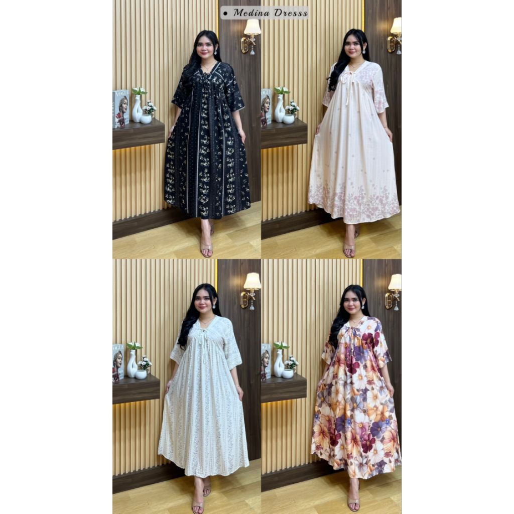 DRESS ARABELA/MEDINA DRESS/DRESS RAYON BUNGA/HOME DRESS/DASTER /MIDI DRESS KIMONO/DRESS PREMIUM/BUNG