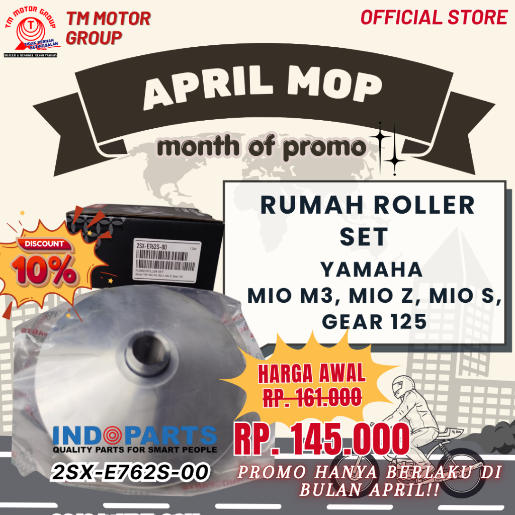 RUMAH ROLLER SET YAMAHA MIO M3, MIO Z, MIO S, GEAR 125 ORIGINAL INDO.PARTS