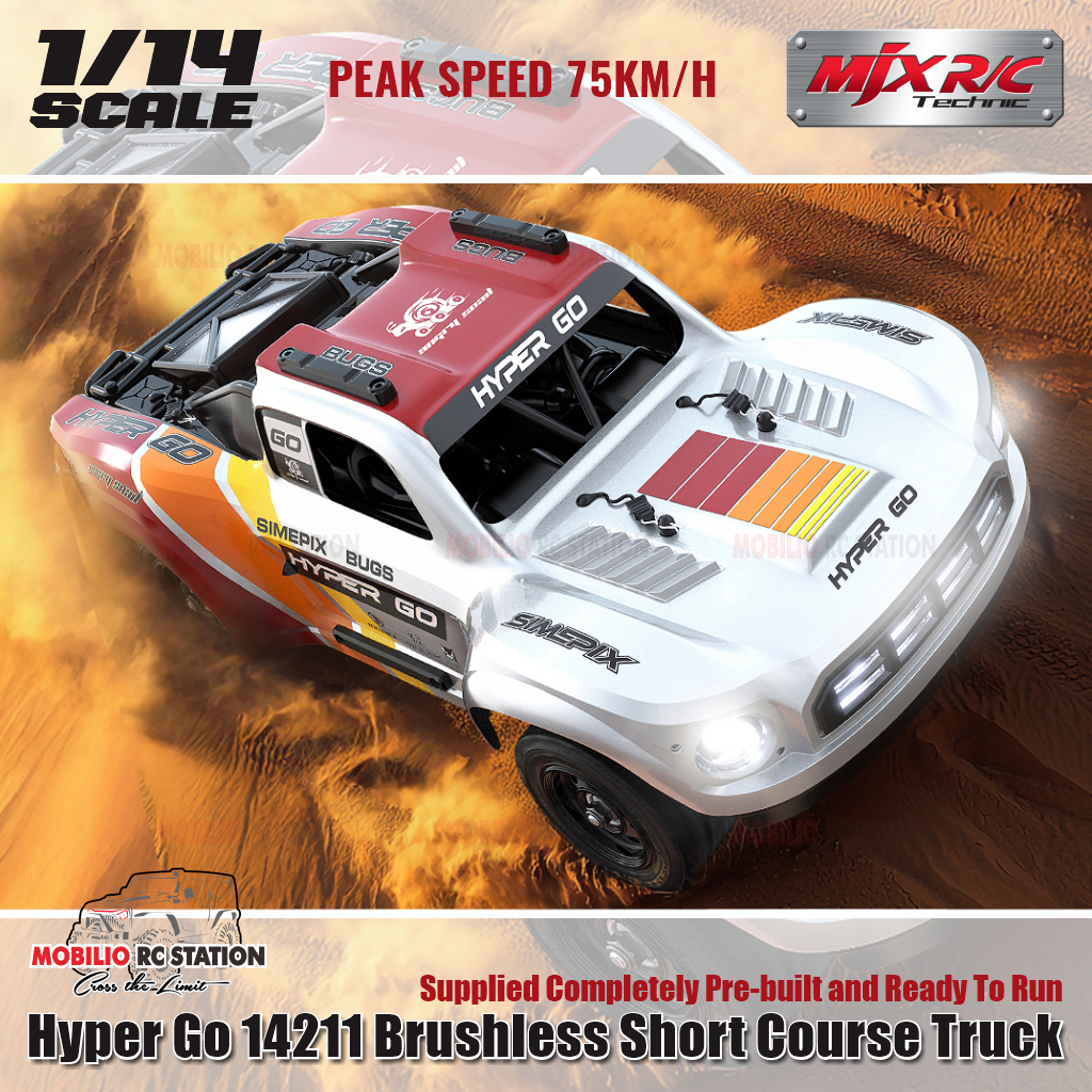 MJX Hyper Go 14211 75KPH Brushless 1:14 Scale Truck (2S & 3S LiPo Version) Ready To Run RTR