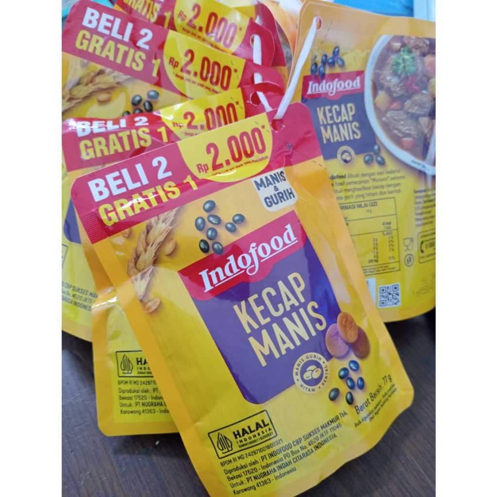 1 dus KECAP MANIS INDOFOOD REFFIL 77ML  BELI 2 GRATIS 1 1 DUS ISI 72PCS 1 PAKET DAPAT 3PCS