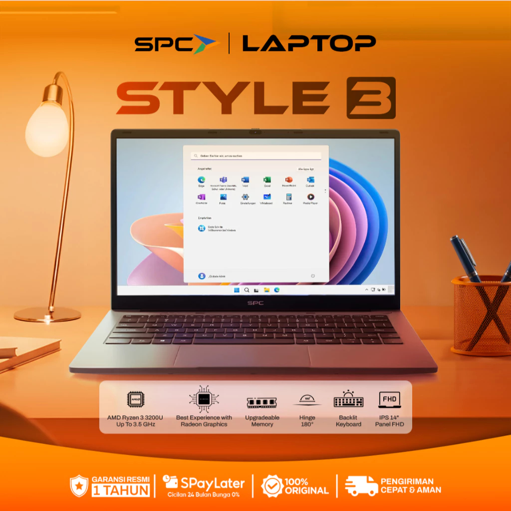 SPC Style 3 Ryzen 3-3200 16GB 256GB DOS 14.0FHD IPS