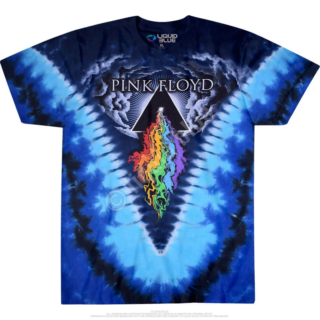 PINK FLOYD PRISM RIVER TAG LIQUID BLUE SIZE L T SHIRT