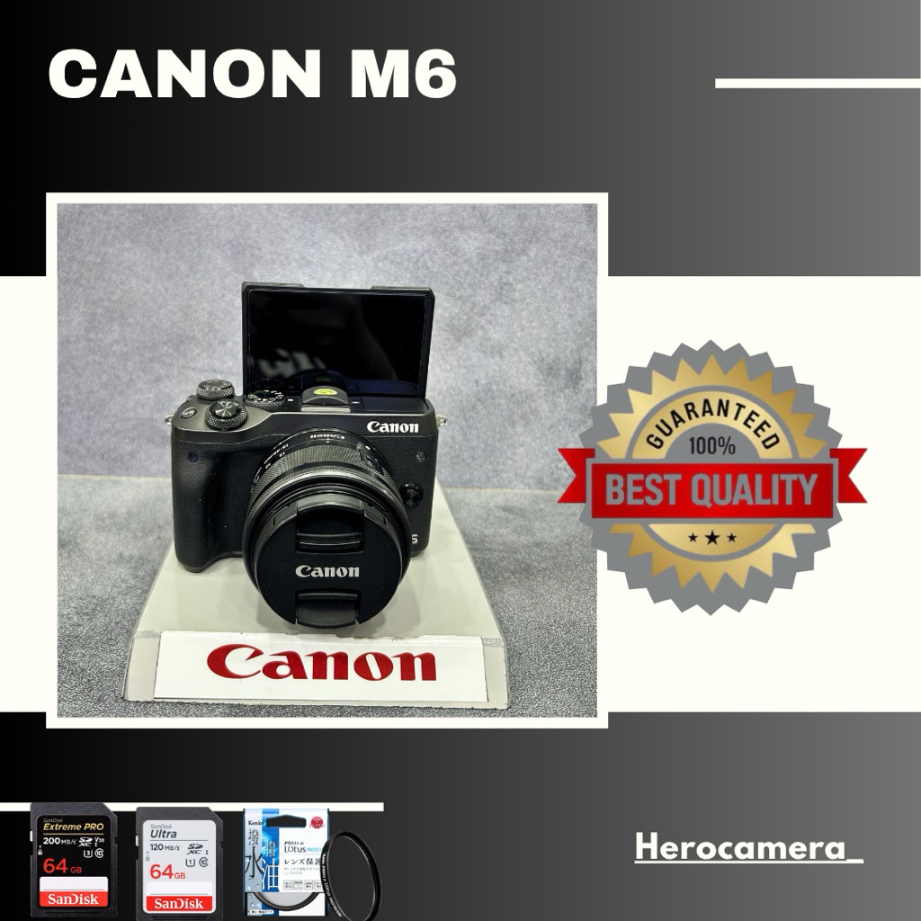 CANON M6 KAMERA VLOG SIAP PAKAI MULUS BERGARANSI