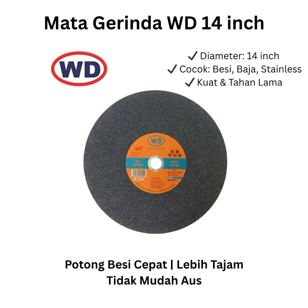 Mata Gerinda WD 14 inch // Cutting Wheels WD 14 inch / WD 14" / Batu Gerinda Potong 14" / Batu Poton