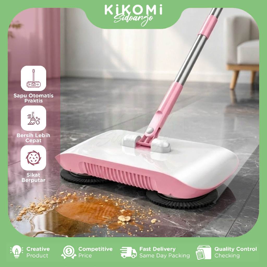 SAPU LANTAI OTOMATIS Ultra Broom Pembersih Debu Dorong Serbaguna KM