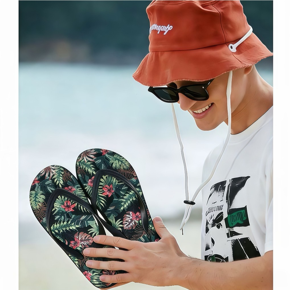 Sandal Jepit Wanita Hawaii Karet Datar Anti Slip Tahan Lama, Lembut, Nyaman, Tidak Menekan Jari Kaki