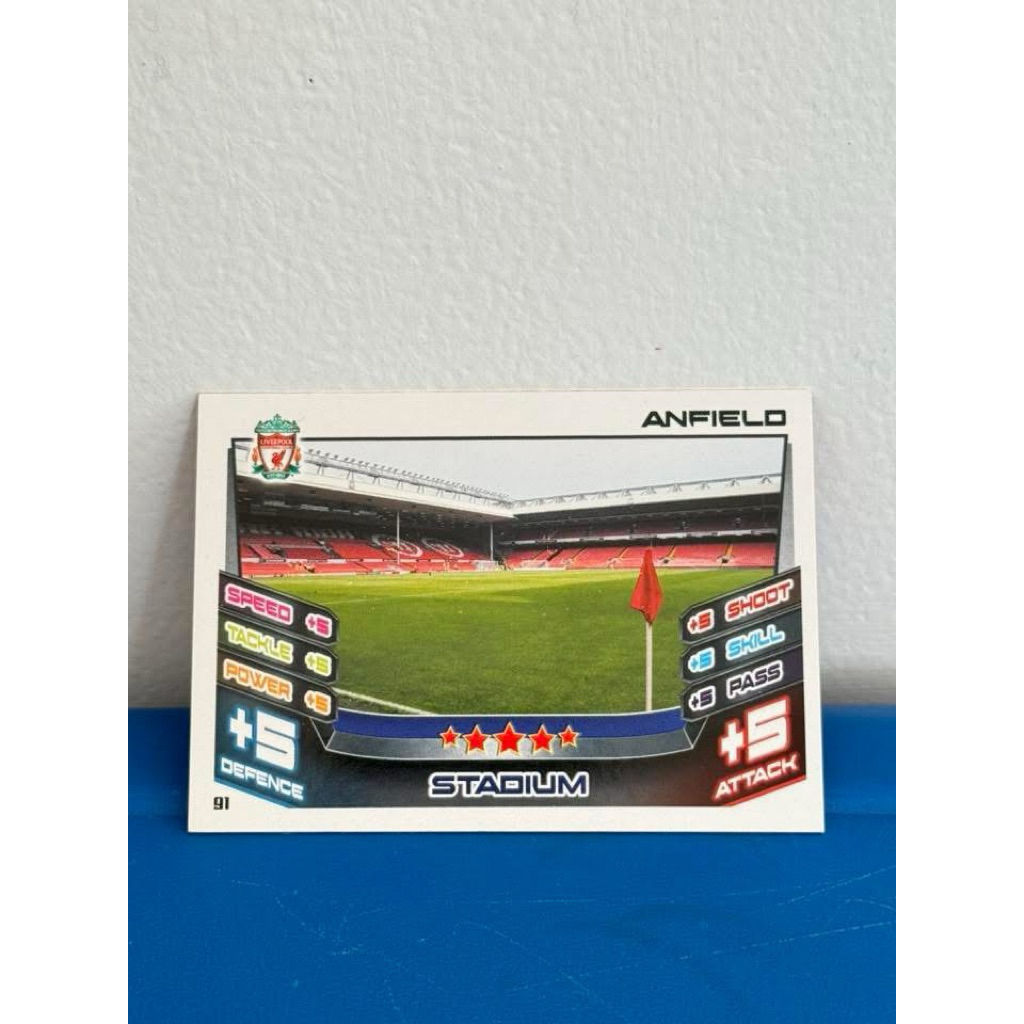 kartu bola topps match attax stadium anfield liverpool