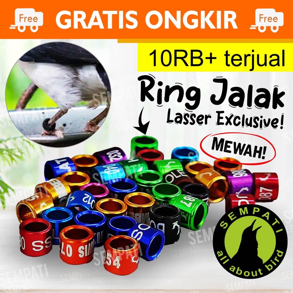 SEMPATI RING PENANDA KAKI BURUNG JALAK RING GELANG CINCIN KAKI BURUNG JALAK