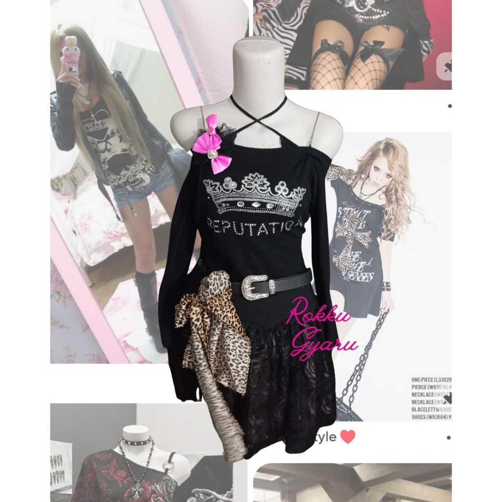 Off shoulder top/ gyaru top / y2k top / 2000s