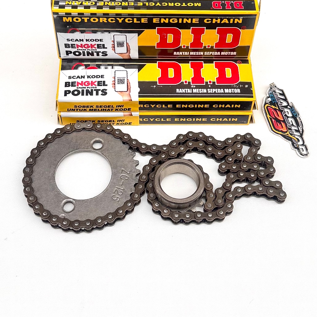 Rantai kamprat series DID 25H 98 100 L set timing atas bawah tiger megapro gl