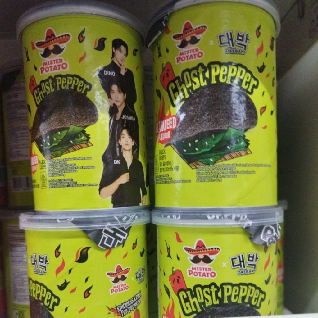 Snack Ciki Mister potato rasa rumput laut pedes