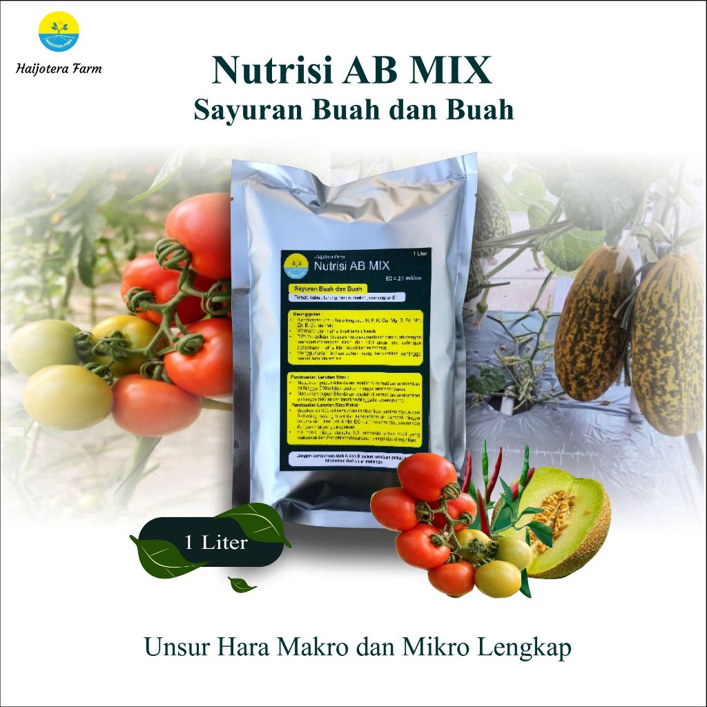 Nutrisi AB MIX Sayuran Buah dan Buah Pekatan 1 Liter (Untuk 200 Liter Larutan Nutrisi)
