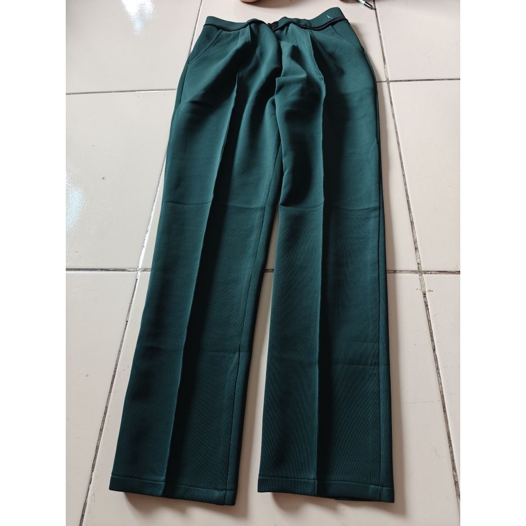 celana wanita spandex stretch Premium warna hijau botol hijau daun hijau tua