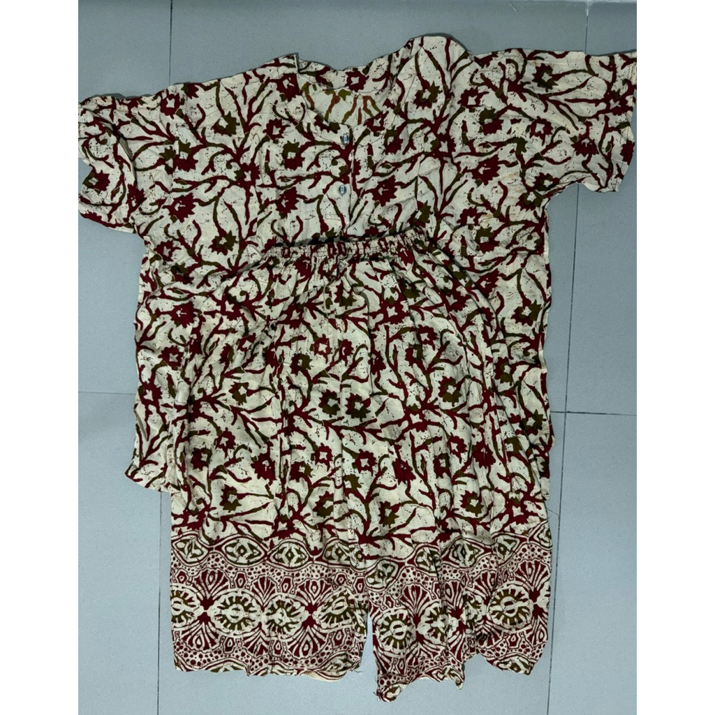 BARU Set baju atas bawah celana kulot ukuran jumbo Maroon dan Ungu