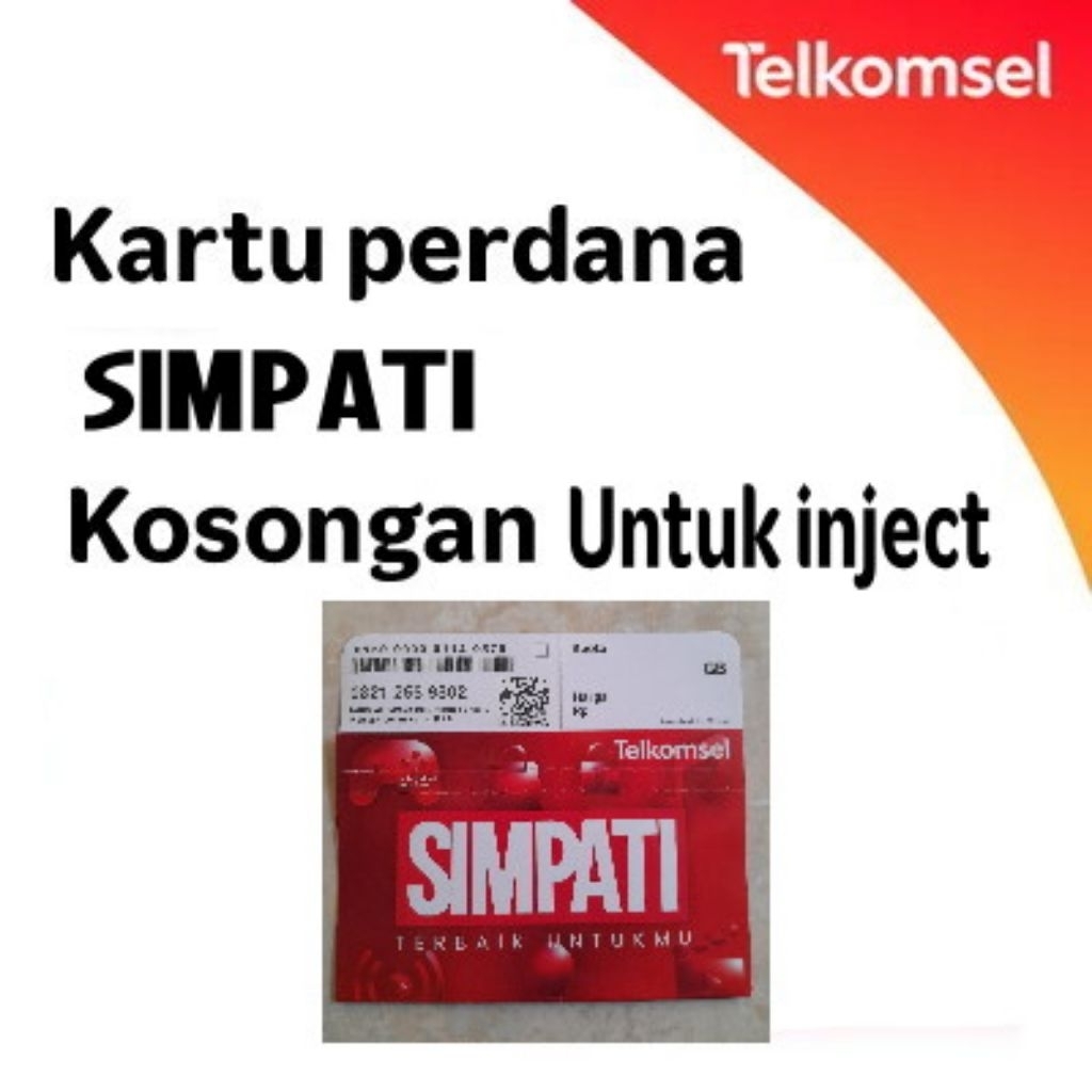New Kartu Perdana Telkomsel Simpati Kosongan Bahan Inject Prabayar NASIONAL