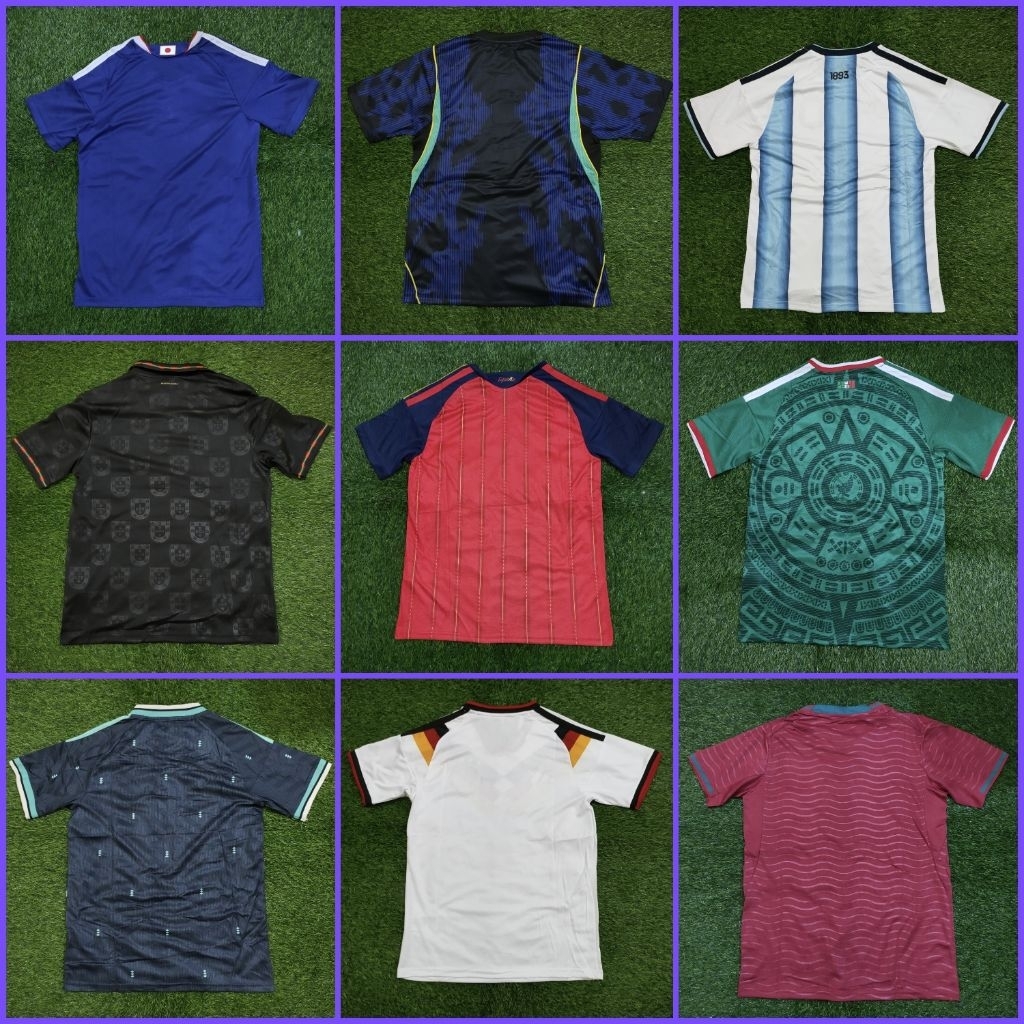 JERSEY BOLA NEGARA PIALA DUNIA WC PART 3 HOME AWAY 3RD THIRD GOALKEEPER GK KIPER TRAINING PREMATCH 2