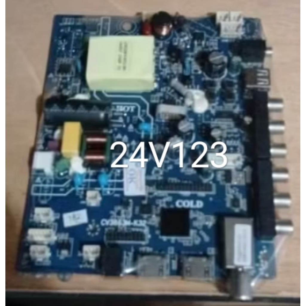 sparepart onderdil mainboard power supply regulator smps mesin tipi LED Polytron pld 24V123 mesin po