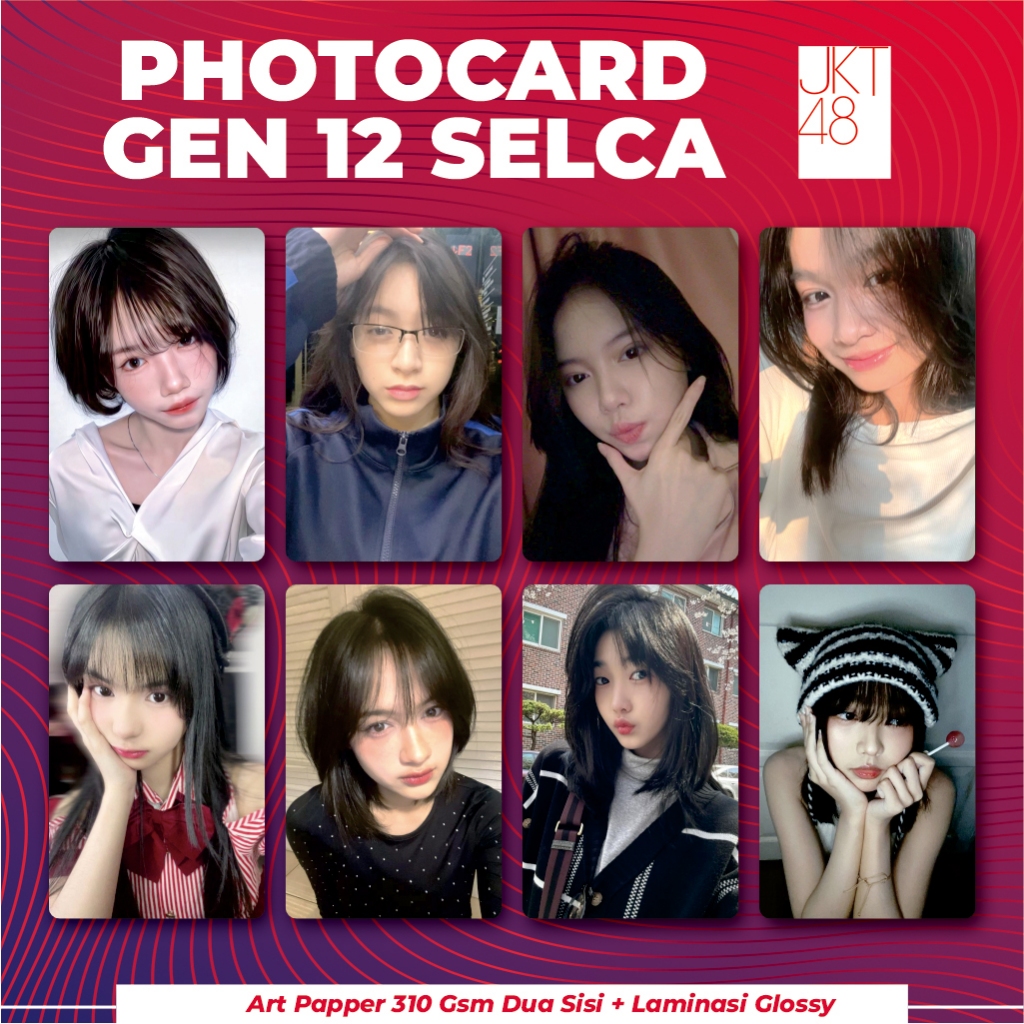 PHOTOCARD SELCA JKT48 GEN12 UNOFFICIAL FANMADE LEVI KIMMY NAYLA RIBKA NACHIA MOREEN