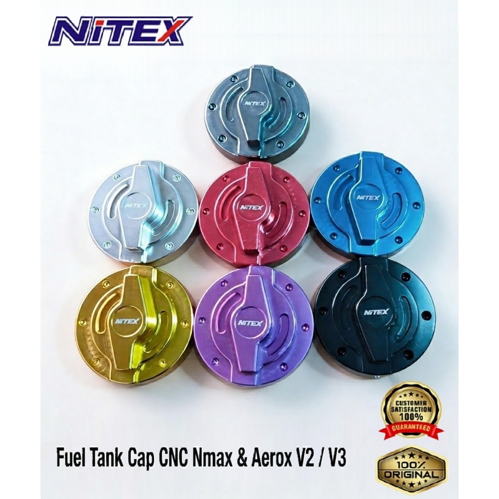 NITEX Tutup Tangki / Fuel Tank Cap Nmax & Aerox V2/V3 CNC Premium Anodized Finish
