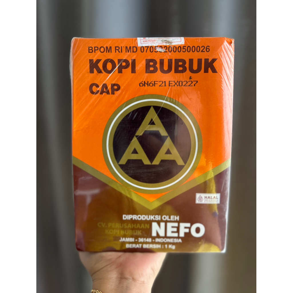 KOPI BUBUK AAA HITAM 3A NEFO 1 KG OLEH OLEH KHAS JAMBI HALAL BPOM ORIGINAL