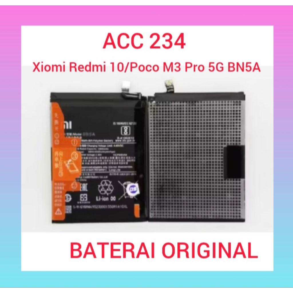 BATERAI BATTERY XIOMI REDMI 10 / POCO M3 PRO 5G BN5A ORIGINAL