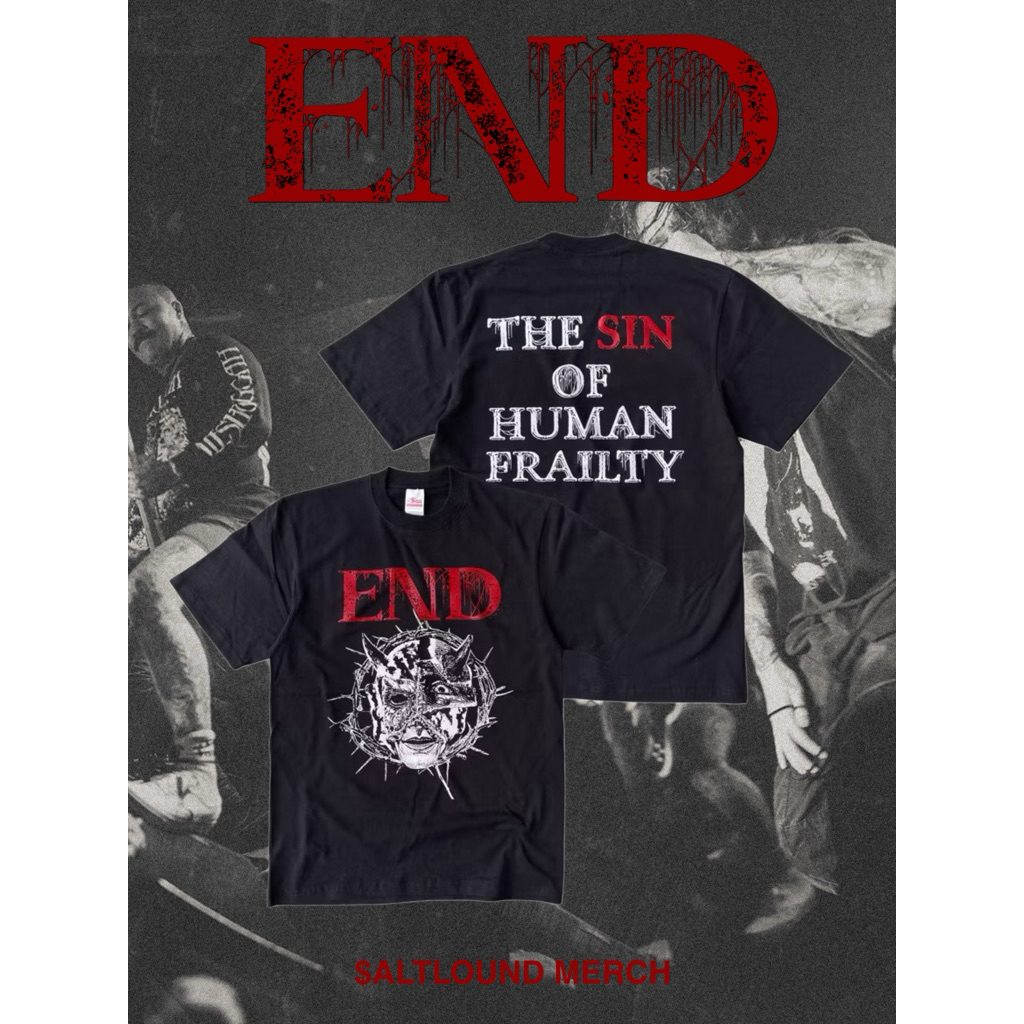 kaos band END - Distorted Face tag stitch supply