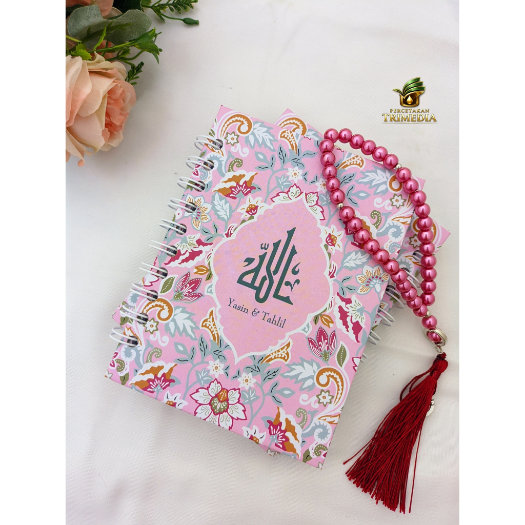 Buku Yasin dan Tahlil hardcover spiral / buku yasin dan tahlil jilid spiral  + tasbih
